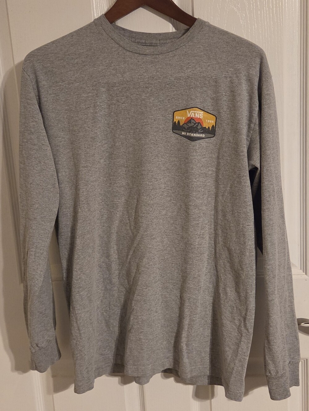 Vans Men’s Long Sleeve Graphic Tee - Gray Size M